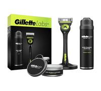 Gillette Labs Set Black & Neon razor + Shave Gel 198ml + Moisturiser 100ml