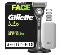 Gillette Labs With Exfoliating Bar, Gillette Men's Razor 1 Handle, 5 Blade Refills, With Travel Case, Gift Box Idea For Men