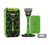 Gillette Labs with Exfoliating Bar, Razer Limited Edition, Razor and Travel Case for Storage On The Go, 1 Handle - 2 Blades, Stand, Green 2 Count