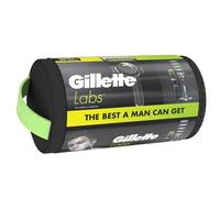 Gillette Labs With Exfoliating Bar Razor, 1 Handle, 5 Blades, Includes Premium Magnetic Stand, Gillette Labs Shave Gel, Washbag Gift set