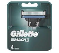 Gillette Mach3 Manual Razor Men's Blades Replacement Refills - Pack of 4 Blades