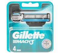 Gillette Mach3 Manual Razor Men's Blades Replacement Refills - Pack of 4 Blades