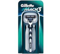 Gillette Mach 3 Blue Porcelain Handle 3 Blade Razor, Box, Adult, Men's Shaving Razor, 1 Count