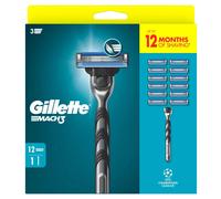 Gillette Mach3 Razor for Men, 1 Handle & 12 Blade Refills