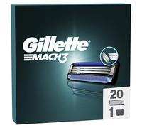 Gillette Mach3, 3-Bladed Razor, 20 Razor Blade Refills, with Blade cover