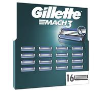 Gillette Mach3 Base Razor for Men, 16 Gillette Razor Blade Refill, With Lubrication Strip for a Smooth Glide and NEW Blade Coating Designed to Reduce