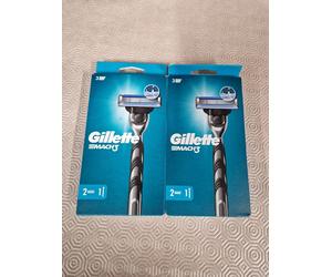 Gillette Mach3 Men's 2x Razor Handle and 2 Refills Cartridges