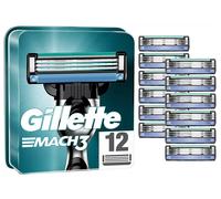 Gillette MACH3 Mens Razor Blades, Pack of 12 Refills 36 Weeks Shaving