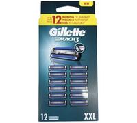 Gillette MACH3 Mens Razor Blades, Pack of 12 Refills 36 Weeks Shaving
