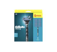 Gillette Mach3 Razor 12 Cartridges Replacement + 1 Handle New 100% Genuine