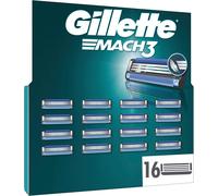 Gillette Mach3 Razor 16 Blade Refills Men Lubrication Strip Smooth Glide Set Kit
