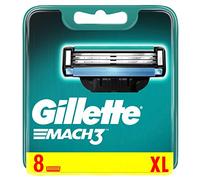 Gillette Mach3 Razor Blades, 8 Replacement Blades for Men's Wet Razors with Triple Blade