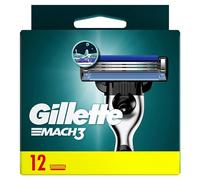 Gillette Mach3 Razor Blades for Men, Pack of 12 Refill Blades