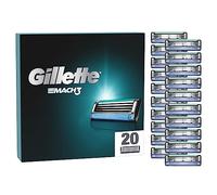 Gillette Mach3 Razor Blades Men, Pack of 20 Razor Blade Refills, Stronger Than Steel Blades (Packaging May Vary)