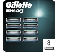 Gillette Mach3 Razor Blades Men, Pack of 8 Razor Blade Refills, Stronger Than Steel Blades (Packaging May Vary)