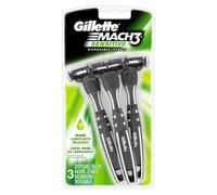 Gillette Mach3 Sensitive Mens Disposable Razors, 3 Count