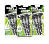 Gillette Mach3 Sensitive Mens Disposable Razors 9 Count