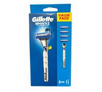 Gillette Mach3 Turbo 3D Razor Handle + 4 Refill Blades | Value Pack