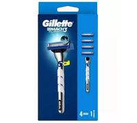 Gillette Mach3 Turbo 3D Razor Handle + 4 Refills Catridges Blade