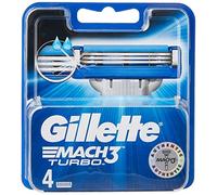 Gillette Mach3 Turbo Men’s Razor Blade Refills, 4 blades