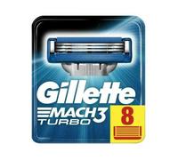 Gillette Mach3 Turbo Men's Replacement Razor Shaving Blades - 8 Pack of Refills