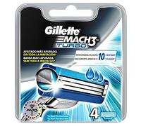 Gillette Mach3 Turbo Razor Blades for Men (Pack of 4)