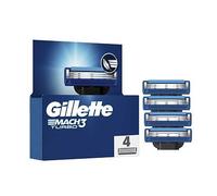 4pc Mens Gillette Mach3 Turbo Razor Blades - blades gillette turbo 4 mach3 pack cartridges razor genuine mens 100