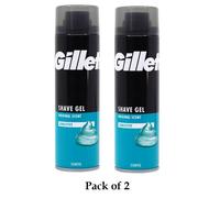 GILLETTE Original Scent Sensitive Shave Gel 200ML each (Pack of 2)