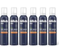 Gillette Pro Shave Mousse For Sensitive Skin, for a Smooth Shave 6 x 240ml