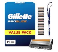 Gillette ProGlide Men’s Razor - 12 Blades, With 5 Anti-Friction Blades For A Close, Long-Lasting Shave, with keychain