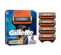 Gillette ProGlide Power Razor Blades, 4 Replacement Blades for Men's Wet Razors with 5-Blade Blade, Pack of 4