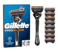 Gillette ProGlide Razor for Men, 1 Gillette Razor, 9 Razor Blade Refills, Designed for a Close Shave, with Lubrastrip, New