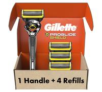 Gillette ProGlide Shield Men's Razor Handle + 4 Blade Refills Holiday Gifts for Men