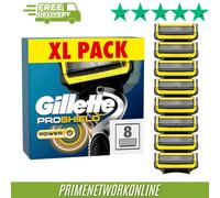 Gillette ProShield Power Mens Razor Blade Refills, 8 Pack