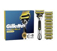 Gillette ProShield Power Razor for Men, 1 Razor Handle Plus 9 Refills, 5 Blade Mens’s Razor with Precision Trimmer
