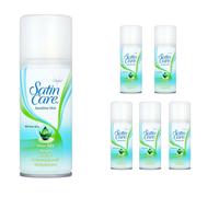 Gillette Satin Care Sensitive Skin Women's Shaving Gel, 75ml x 6