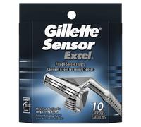 Gillette Sensor Excel Men's Razor Blade Refills, 10 Count