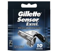 Gillette Sensor Excel Men's Replacement Razor Blade Refills Long Lasting 10 Pack