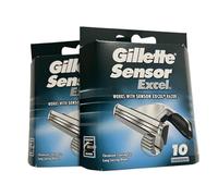 Gillette Sensor Excel Razor Blades - 20 Piece Bundle (4 Packs of 5)