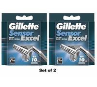 Gillette Sensor Excel Razor Refills 20 Cartridges (2x10) Twin Blade Genuine NEW