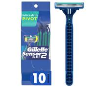 Gillette Sensor2 Plus Pivoting Head Mens Disposable Razors 10 Count (Pack of 3)