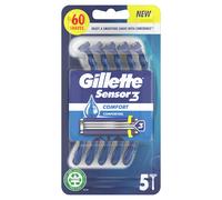 Gillette Sensor3 Comfort Disposable Razors for Men, 5 Count