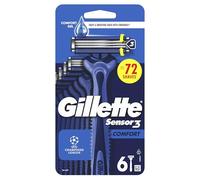 Gillette Sensor3 Comfort, Disposable Razors For Men, 6-Pack Razors