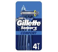 Gillette Sensor3 Comfort, Disposable Razors For Men, 4-Pack Razors