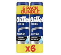 Gillette Series Cleansing Shave Gel with Charcoal for Men, Complete Irritation Defence, Helps Protect Against Cuts, Burning, Stinging, Redness & Tightness, 200ml
