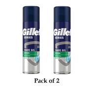 GILLETTE SERIES SOOTHING SENSITIVE SHAVE GEL with ALOE VERA 200ML (Pack of 2)