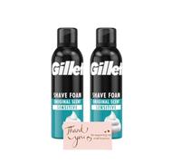 Gillette Shaving Foam for Sensitive Skin - 2 x 200ml | Original Scent | E-FICCI Hamper Bundle with Thank You Card