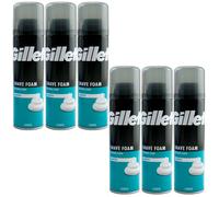 Gillette Shaving Foam Sensitive 6 X 200ml Protects Against Skin Rashes & Burning
