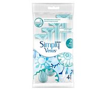 Gillette Simply Venus Disposable Razors with Moisturising Strip (Pack of 4)