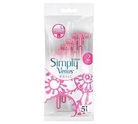 Gillette Simply Venus Women's Disposable Razors with 2 Blades Pack of 5